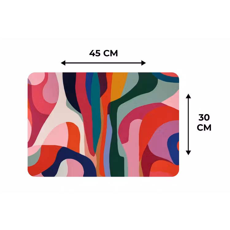 Placemat - 6 stuks - Vormen - Bochten - Kleurrijk - Abstract — 3