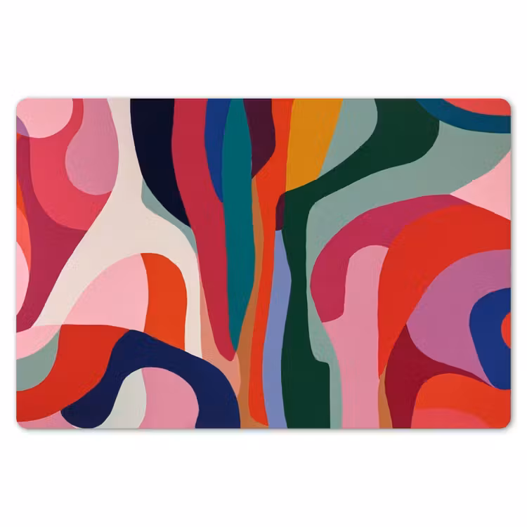 Placemat - 6 stuks - Vormen - Bochten - Kleurrijk - Abstract — 7