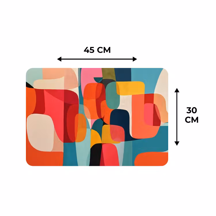 Placemat - 6 stuks - Vormen - Kleurrijk - Abstract - Vlakken — 3