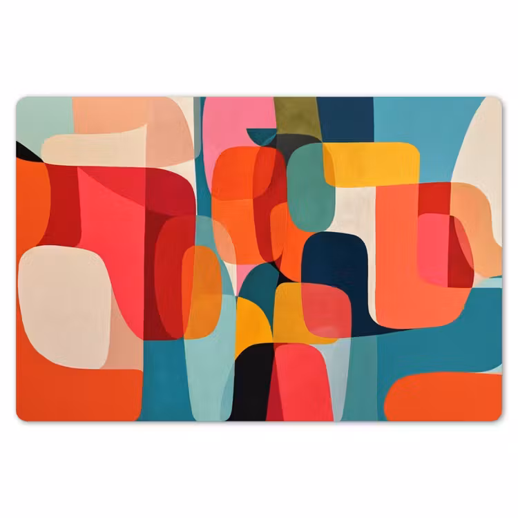 Placemat - 6 stuks - Vormen - Kleurrijk - Abstract - Vlakken — 7