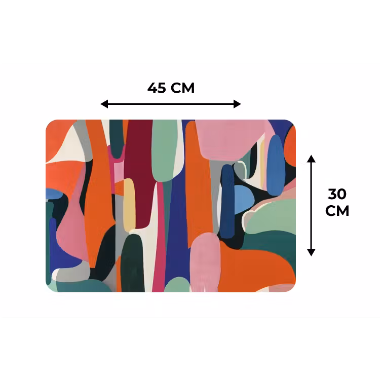 Placemat - 6 stuks - Vormen - Ritmisch - Kleuren - Abstract — 3