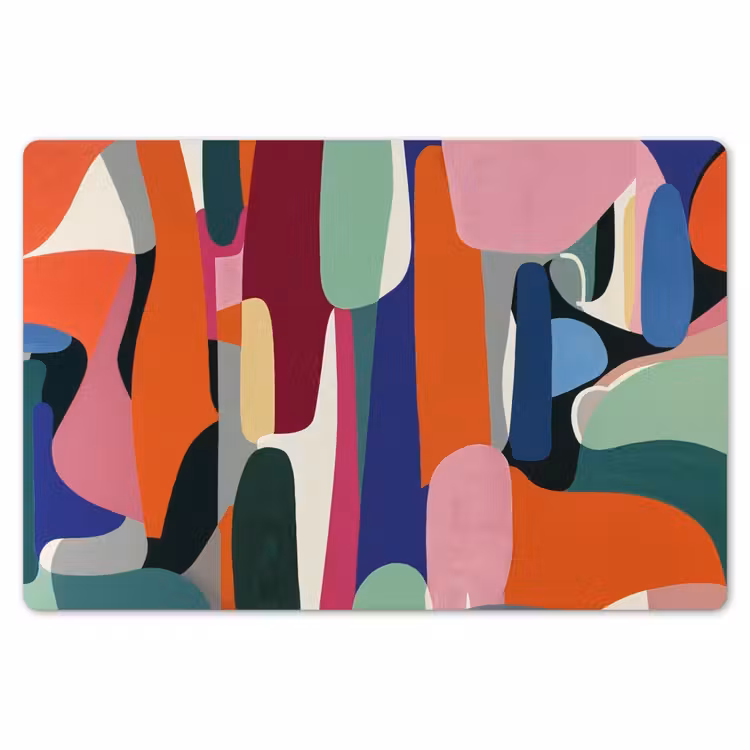 Placemat - 6 stuks - Vormen - Ritmisch - Kleuren - Abstract — 7