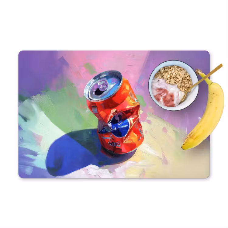 Placemat - 6 stuks - Frisdrank - Blik - Paars — 1