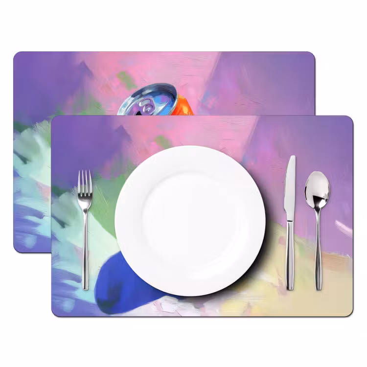 Placemat - 6 stuks - Frisdrank - Blik - Paars — 2
