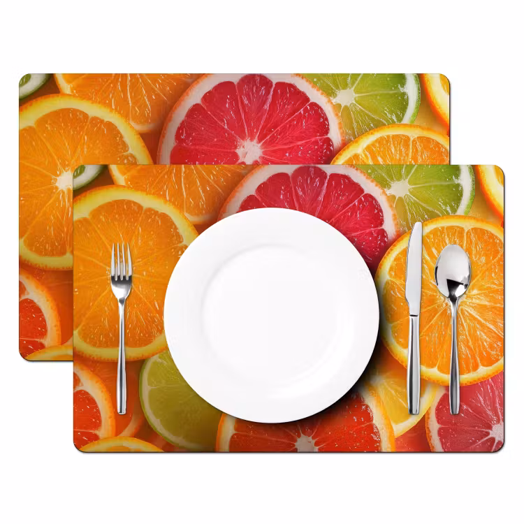 Placemat - 6 stuks - Fruit - Kleurrijk - Close up — 2