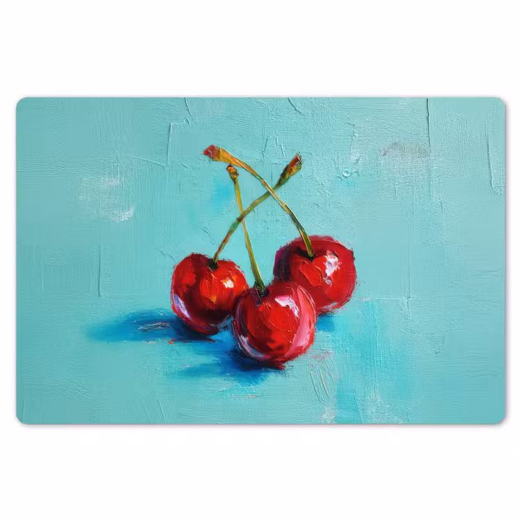 Placemat - 6 stuks - Kersen - Rood - Drie - Geverfd — 7