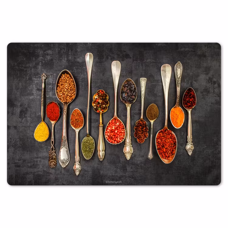Placemat - 6 stuks - Kruiden - Lepels - Beton — 7
