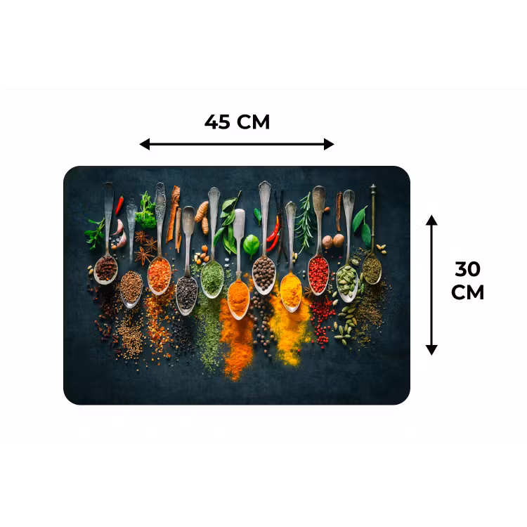 Placemat - 6 stuks - Kruiden - Specerijen - Lepels — 3