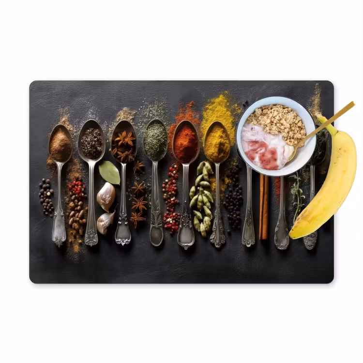 Placemat - 6 stuks - Lepels - Specerijen - Kaneel - Chili — 1