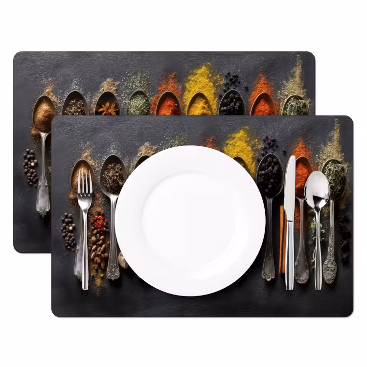 Placemat - 6 stuks - Lepels - Specerijen - Kaneel - Chili — 2