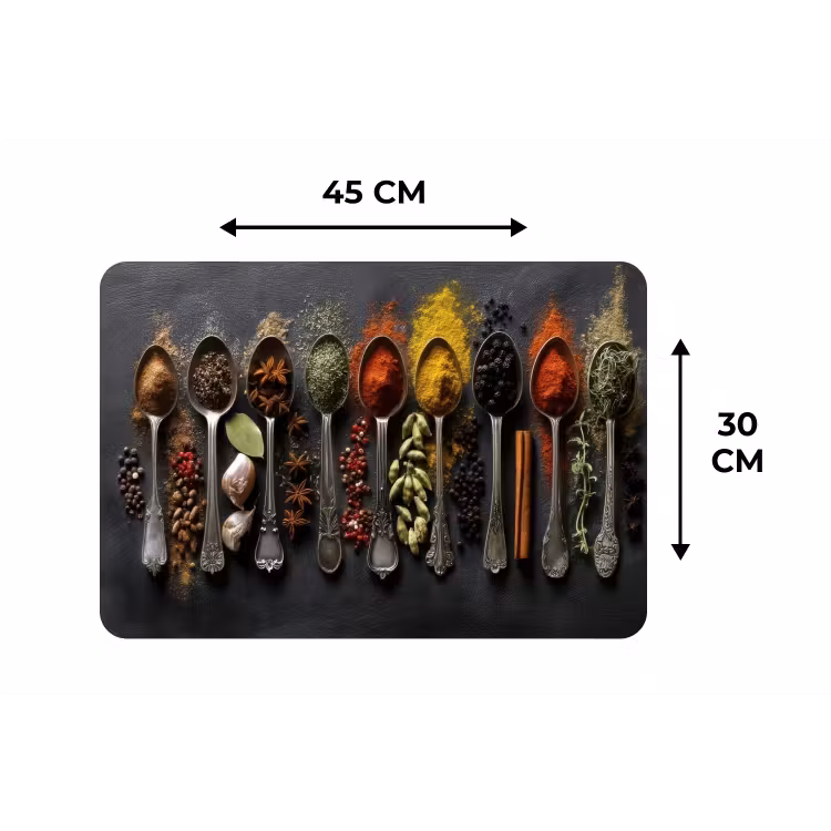 Placemat - 6 stuks - Lepels - Specerijen - Kaneel - Chili — 3