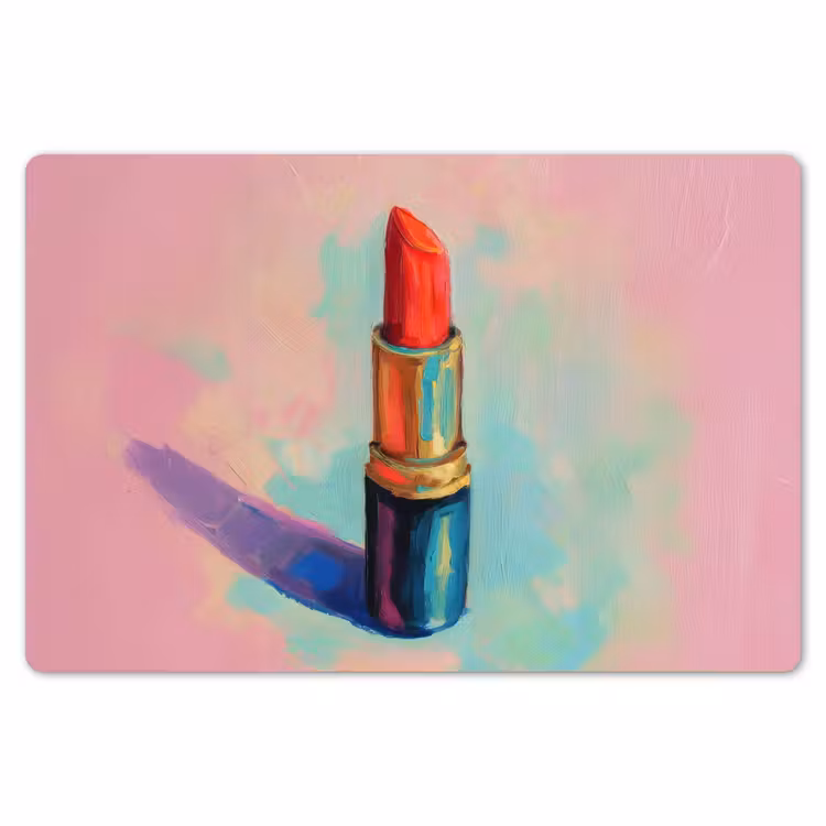 Placemat - 6 stuks - Lippenstift - Rood - Penseelstreken — 7