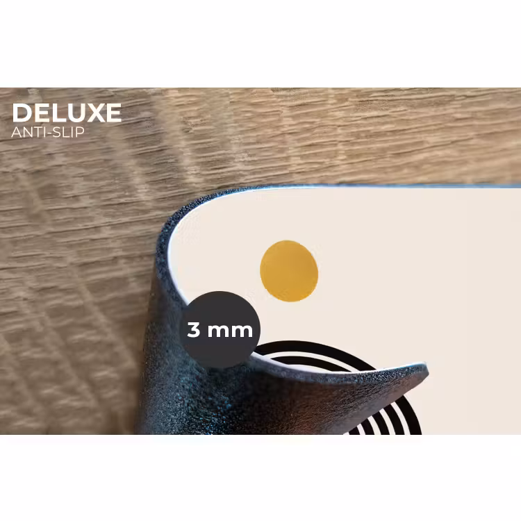 Placemat - 6 stuks - Minimalistisch - Zwarte boog - Gouden cirkel — 4