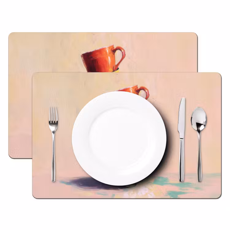 Placemat - 6 stuks - Mokken - Gestapeld - Keramiek - Kleurrijk — 2