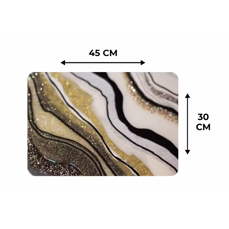 Placemat - 6 stuks - Edelsteen - Abstract - Marmer - Natuur — 2