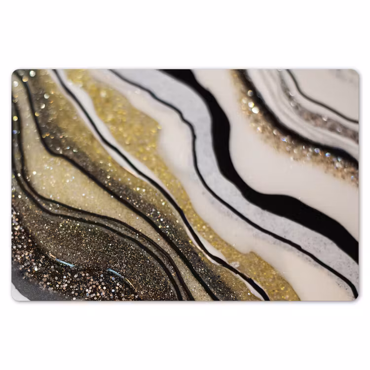 Placemat - 6 stuks - Edelsteen - Abstract - Marmer - Natuur — 6