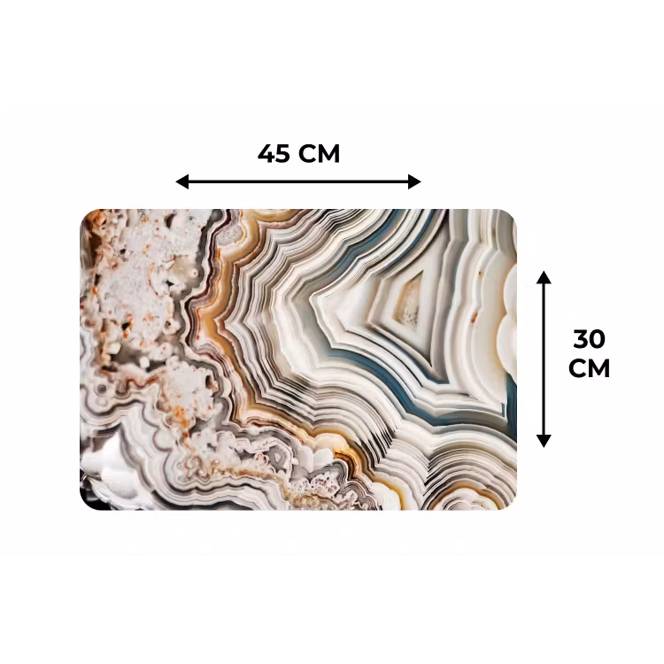 Placemat - 6 stuks - Edelsteen - Marmer - Natuur - Abstract — 2