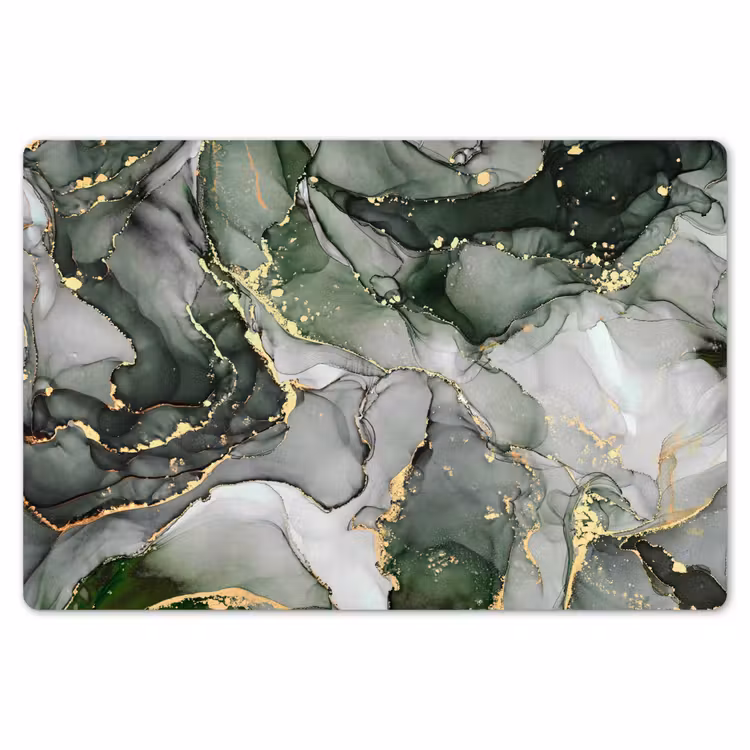 Placemat - 6 stuks - Luxe - Marmer - Groen — 7