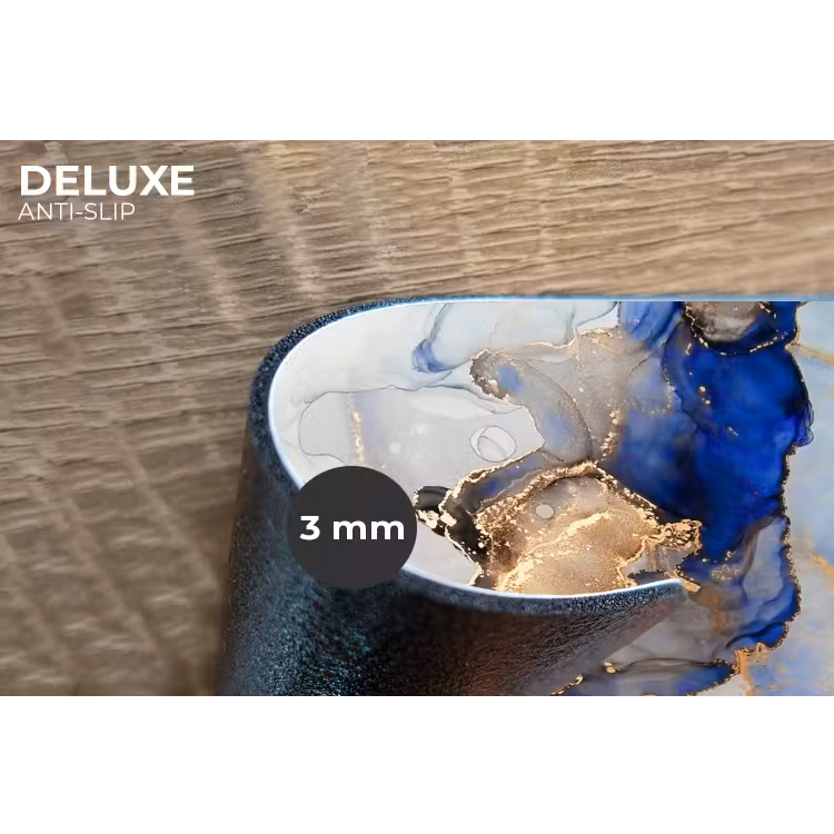 Placemat - 6 stuks - Marmer - Blauw - Goud — 4