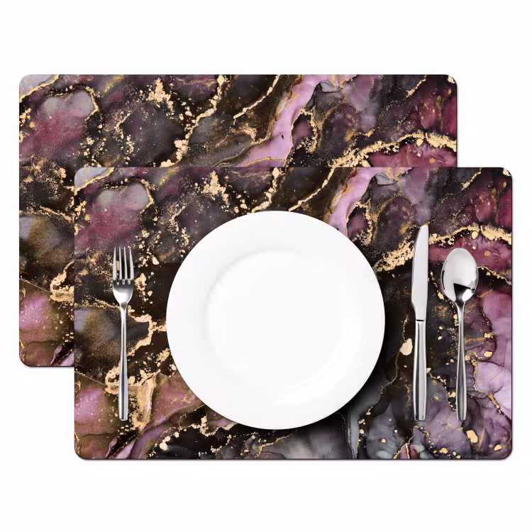 Placemat - 6 stuks - Marmer - Gold - Steen - Abstract — 2