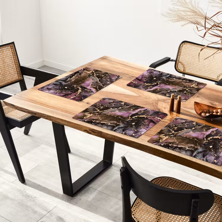 Placemat - 6 stuks - Marmer - Gold - Steen - Abstract — 5