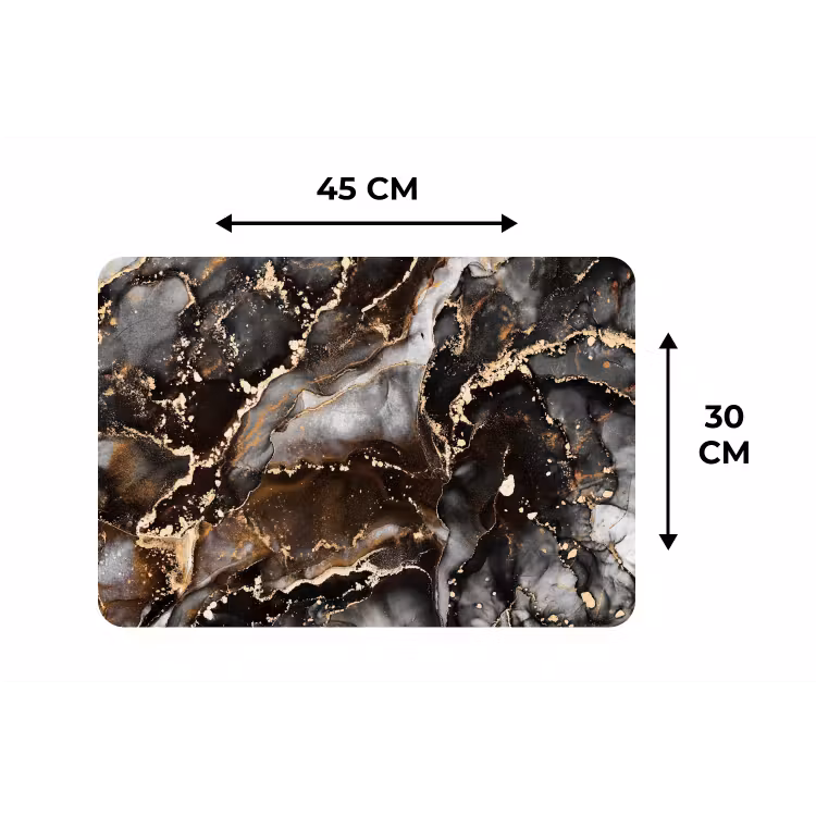 Placemat - 6 stuks - Marmer - Goud - Glitter - Luxe — 3