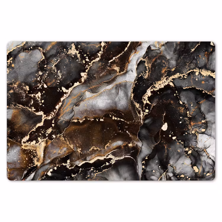 Placemat - 6 stuks - Marmer - Goud - Glitter - Luxe — 7