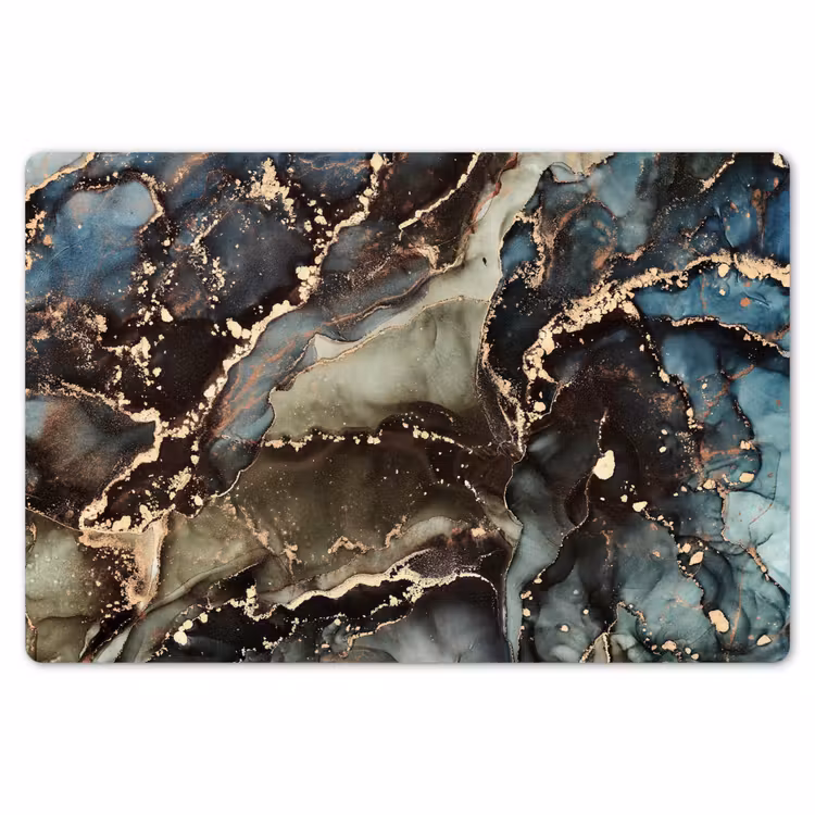 Placemat - 6 stuks - Marmer - Goud - Groen — 7