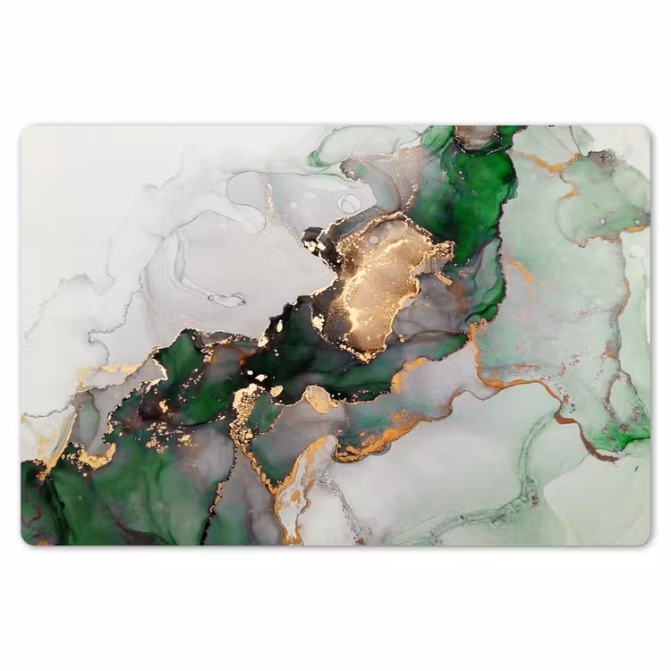 Placemat - 6 stuks - Marmer - Goud - Groen - Luxe — 7