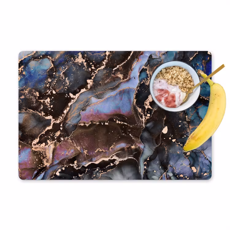 Placemat - 6 stuks - Marmer - Goud - Rosé — 1