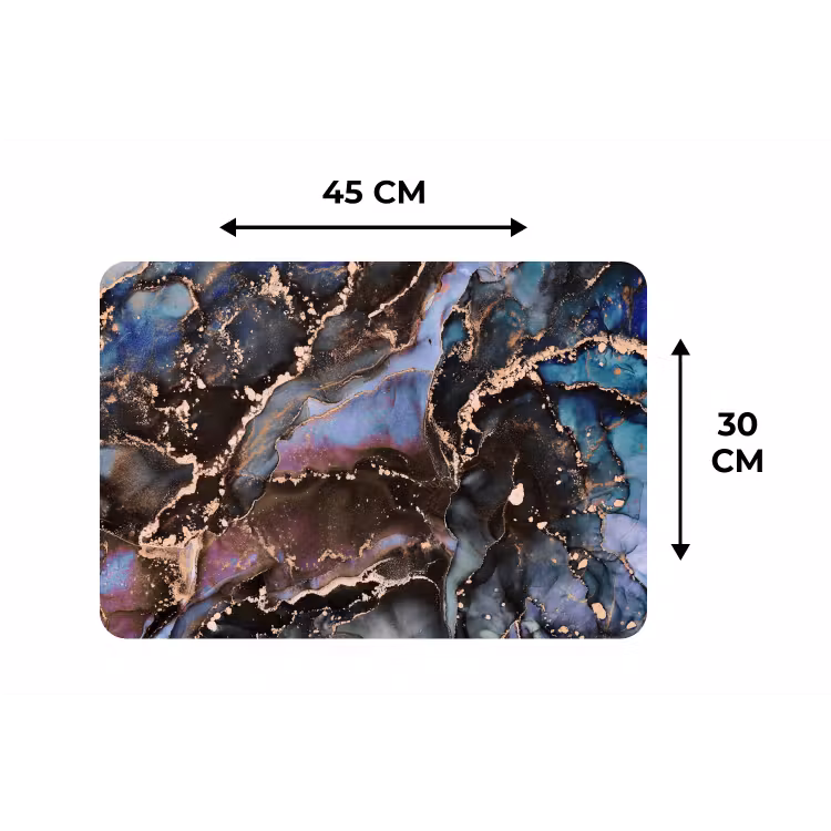 Placemat - 6 stuks - Marmer - Goud - Rosé — 3