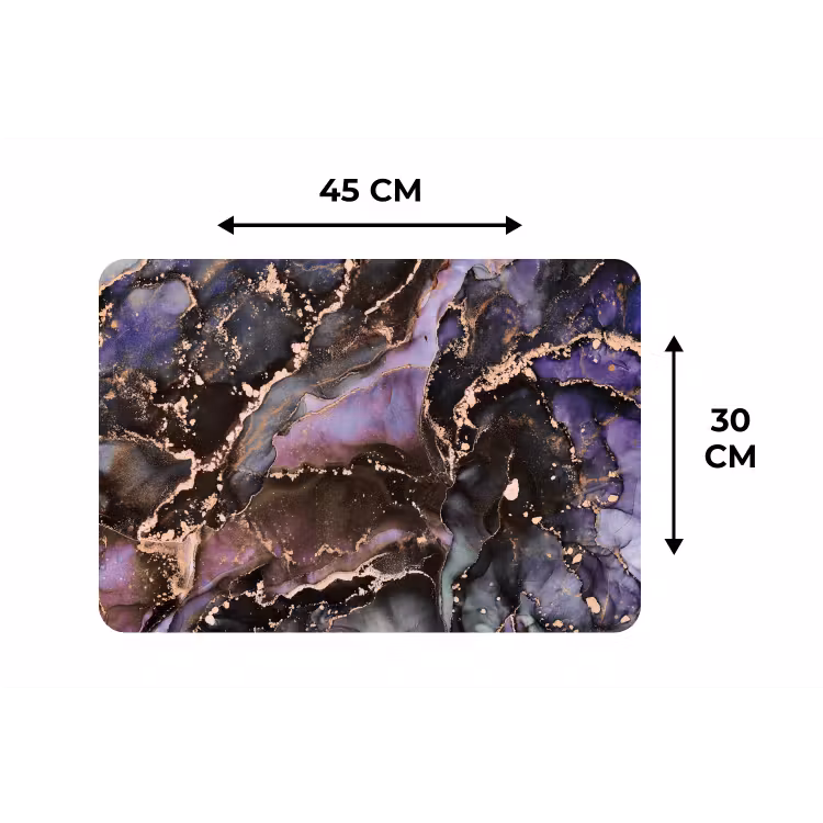 Placemat - 6 stuks - Marmer - Goud - Roze — 3
