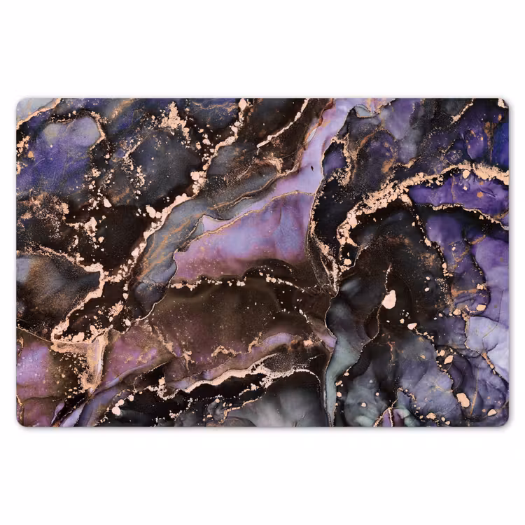 Placemat - 6 stuks - Marmer - Goud - Roze — 7