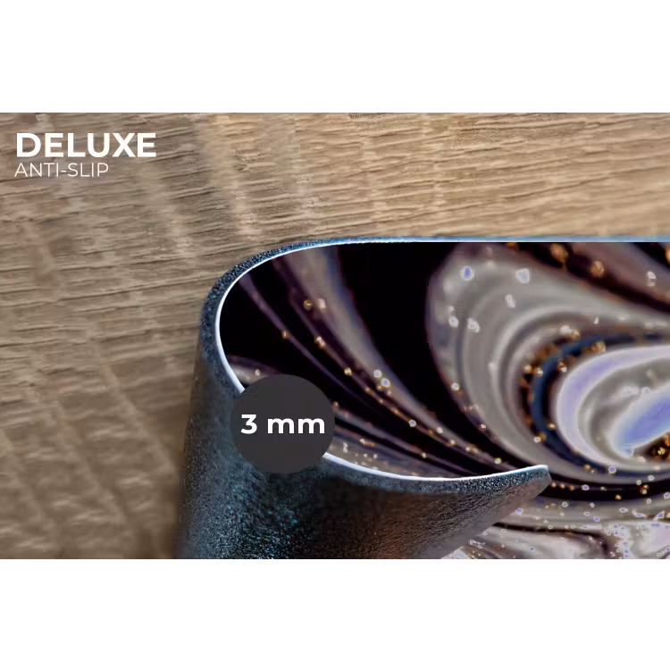 Placemat - 6 stuks - Marmerlook - Zwart - Goud - Wit - Glitter - Marmer — 2