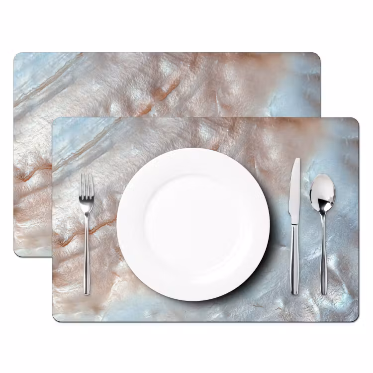 Placemat - 6 stuks - Schelpen - Abstract - Natuur — 1