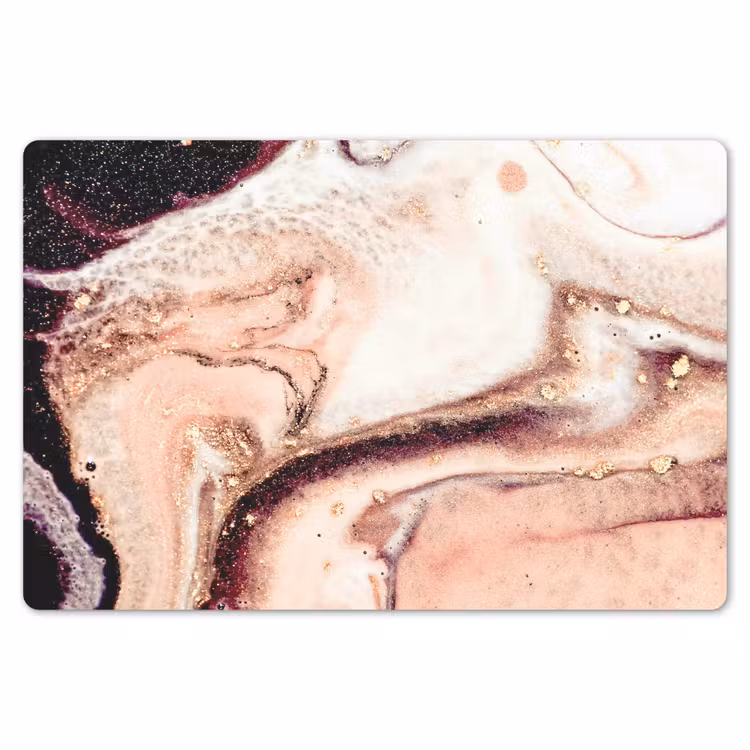 Placemat - 6 stuks - Steen - Marmer - Edelsteen - Abstract - Natuur - Roze — 6