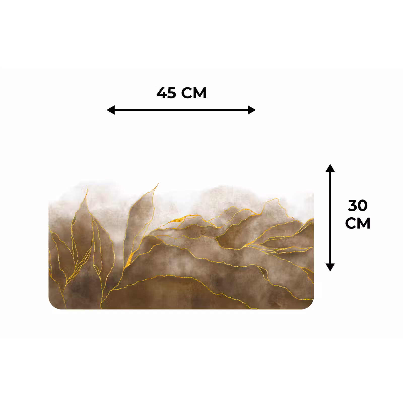 Placemat - 6 stuks - Marmer - Goud - Bruin - Textuur - Marmerlook — 1
