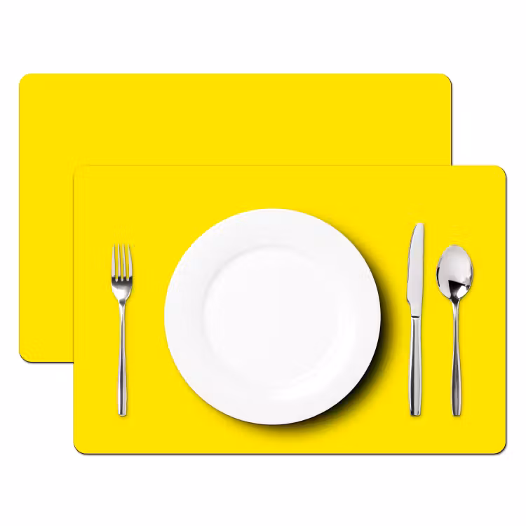 Placemat - 6 stuks - Geel - Citroen - Neon - Kleuren — 2