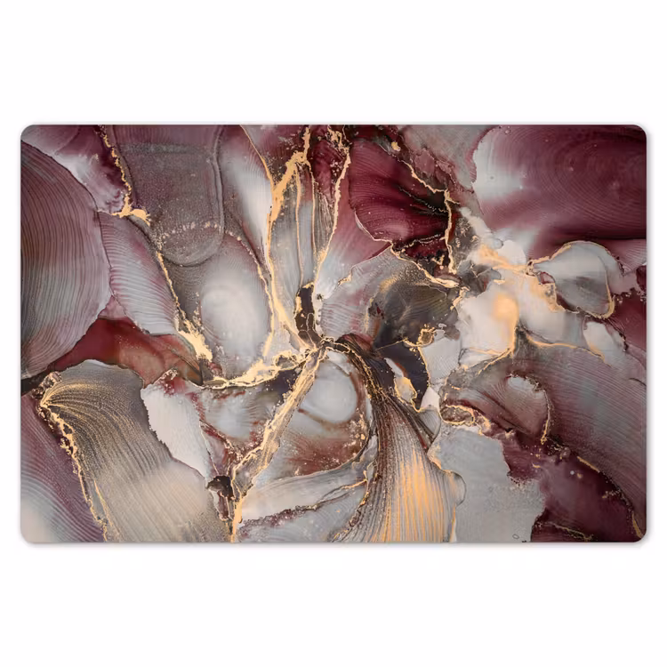 Placemat - 6 stuks - Goud - Marmer - Paars — 7