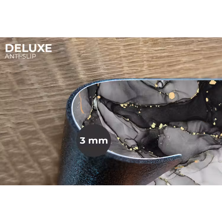 Placemat - 6 stuks - Grijs - Luxe - Goud - Marmer — 4