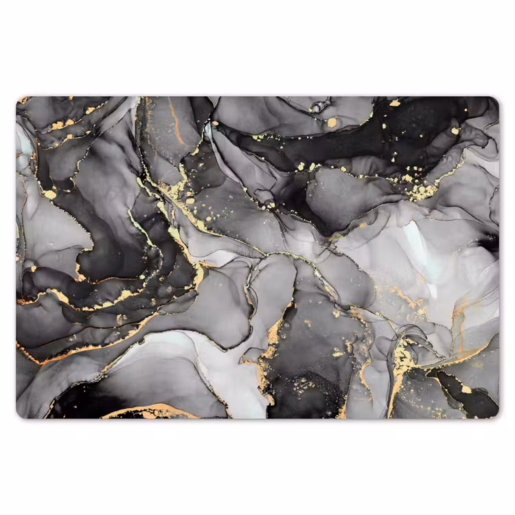 Placemat - 6 stuks - Grijs - Luxe - Goud - Marmer — 7