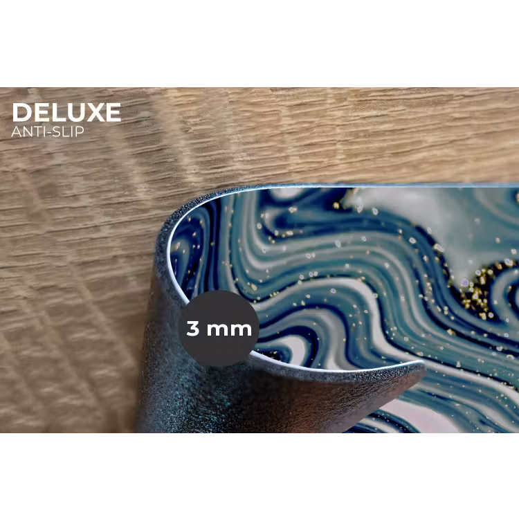 Placemat - 6 stuks - Marmer - Goud - Blauw - Glitter - Marmerlook - Abstract — 2