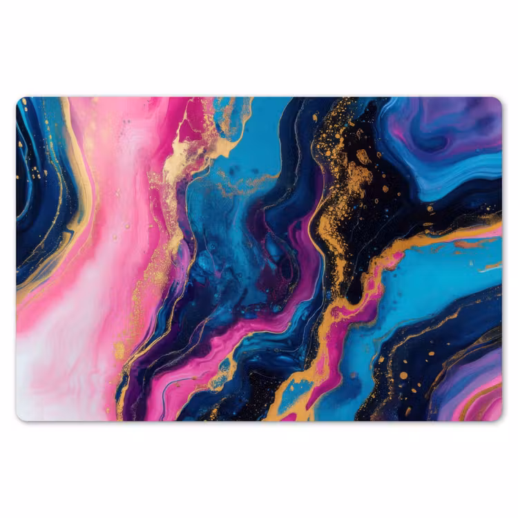 Placemat - 6 stuks - Marmer - Modern - Goud — 7