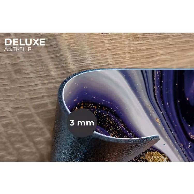 Placemat - 6 stuks - Marmer - Paars - Luxe - Marmerlook - Glitter — 2