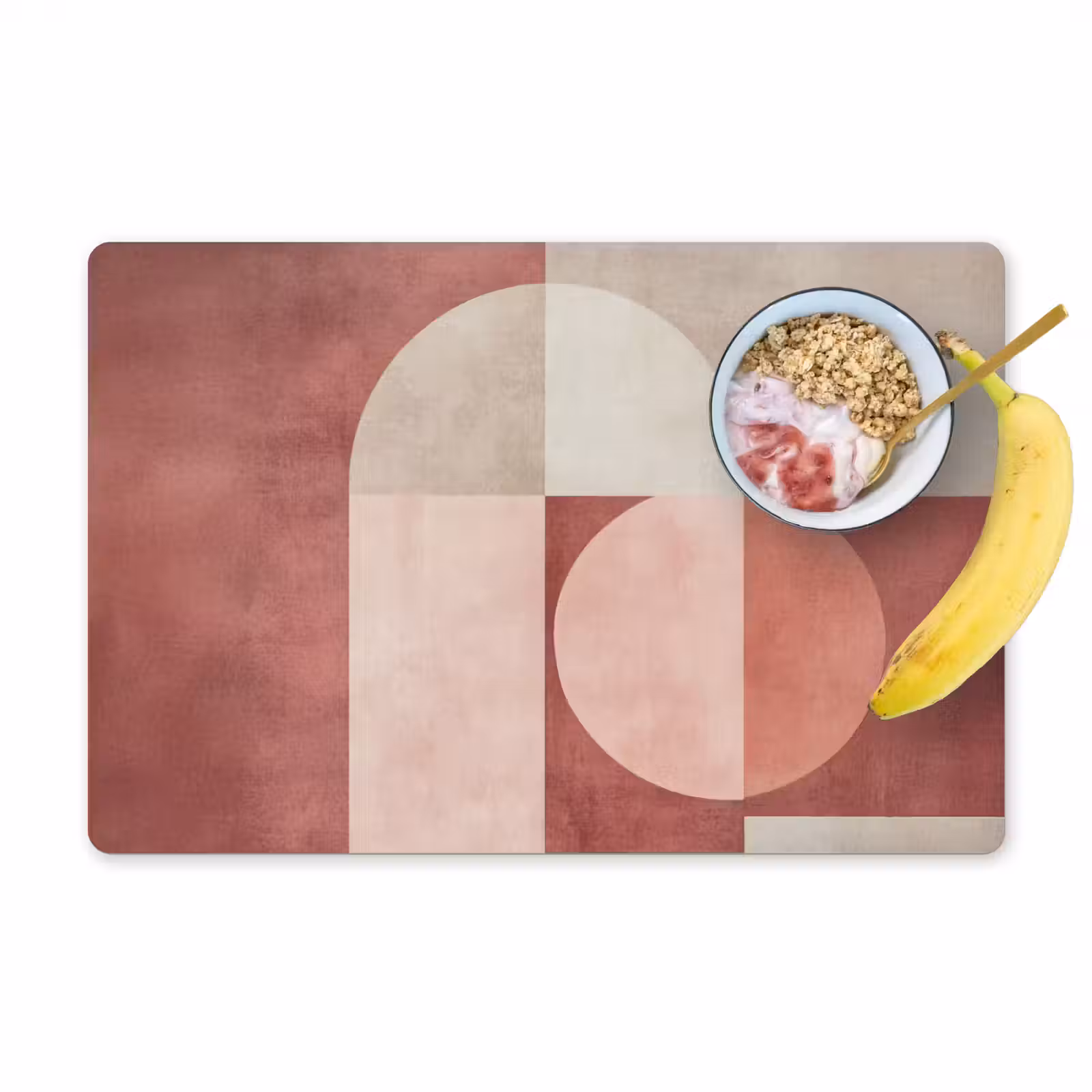 Placemat - 6 stuks - Figuren - Abstract - Roze — 1