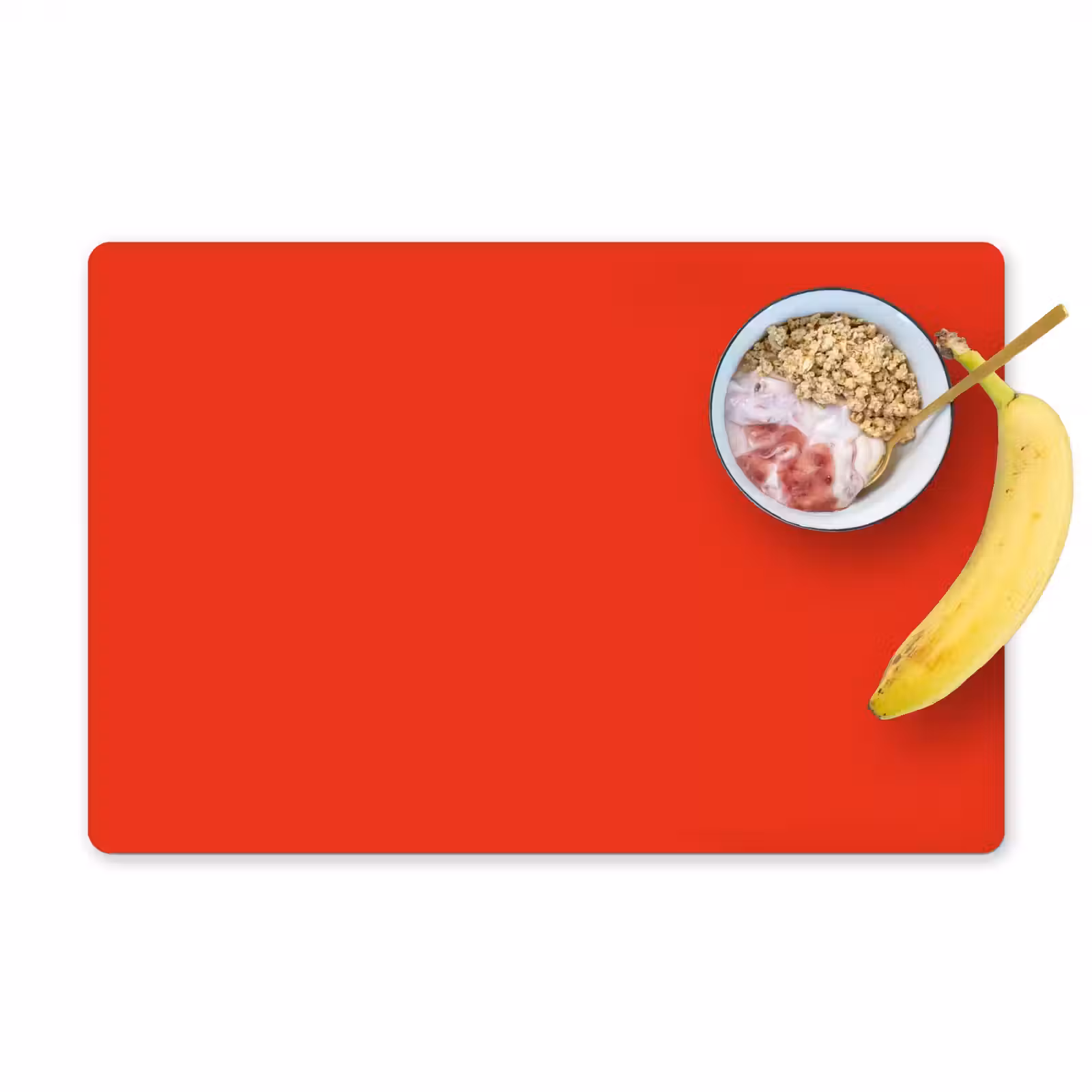 Placemat - 6 stuks - Rood - Kleur - Effen — 1