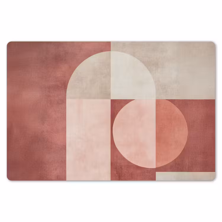 Placemat - 6 stuks - Figuren - Abstract - Roze — 7