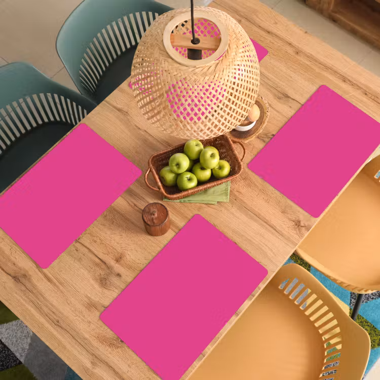 Placemat - 6 stuks - Fuchsia - Neon - Kleuren — 6