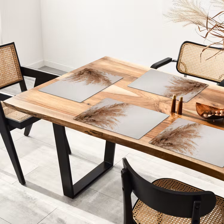 Placemat - 6 stuks - Gras - Planten - Natuur - Pampasgras — 4