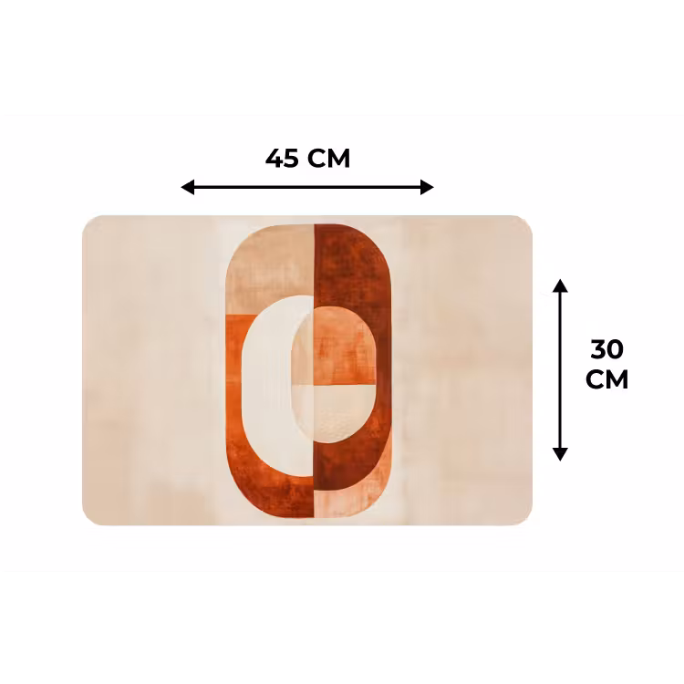 Placemat - 6 stuks - Illustratie - Abstract - Vormen - Rood — 3